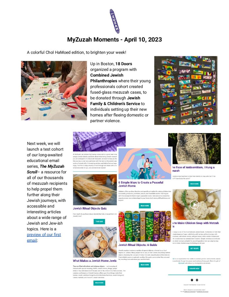 thumbnail of MyZuzah Moments – April 10, 2023